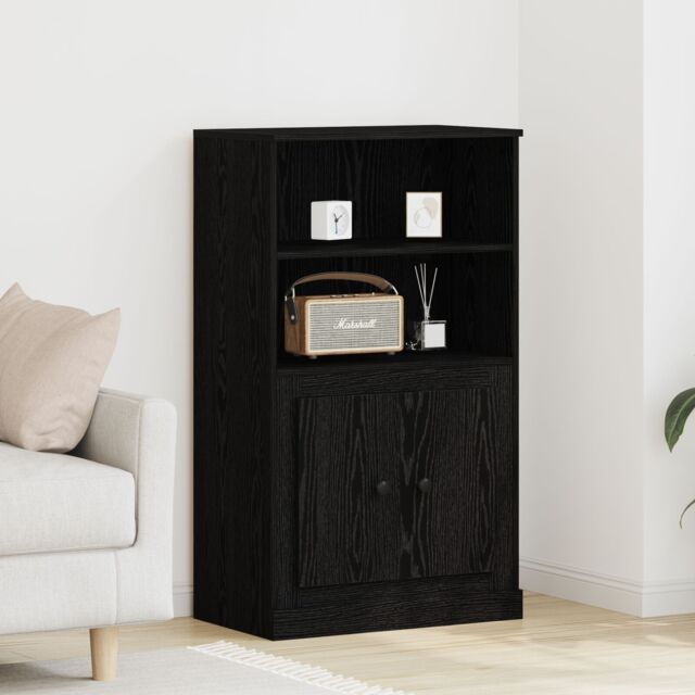 Berkfield Home Highboard Black Oak 60x35.5x103.5 cm Engineered Wood - image 1