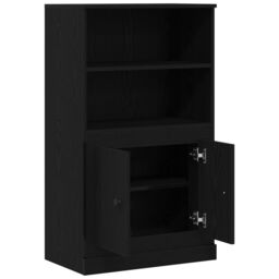 Berkfield Home Highboard Black Oak 60x35.5x103.5 cm Engineered Wood - thumbnail 5