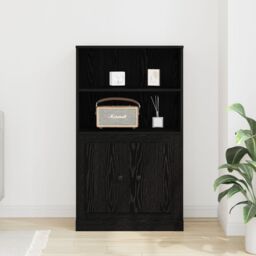 Berkfield Home Highboard Black Oak 60x35.5x103.5 cm Engineered Wood - thumbnail 4