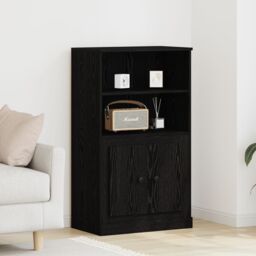 Berkfield Home Highboard Black Oak 60x35.5x103.5 cm Engineered Wood - thumbnail 1