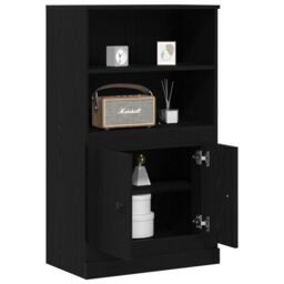 Berkfield Home Highboard Black Oak 60x35.5x103.5 cm Engineered Wood - thumbnail 3
