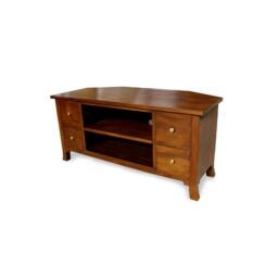 Lock Stock and Barrel Furniture Ltd Orchard Corner TV Unit - Mahogany Wood - L50 x W108 x H50 cm in Brown