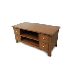 Lock Stock and Barrel Furniture Ltd Orchard Corner TV Unit - Mahogany Wood - L50 x W108 x H50 cm in Brown - thumbnail 2