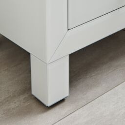 FurnitureboxUK Lexi Small Slimline 3 Drawer Wooden Bedside Table With A Modern Mirrored Finish in White - thumbnail 7