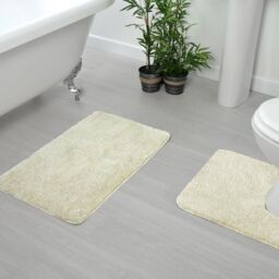 Allure Bath Fashions Luxury Microfibre Bath Mat Non-Slip in Cream - thumbnail 2