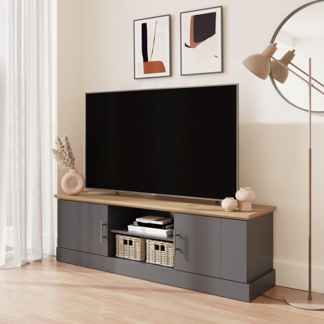 GFW Kendal Large TV Unit in Blue - image 1