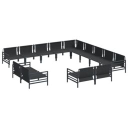 Berkfield Home Garden Sofa Set 13 pcs Anthracite Steel - thumbnail 8