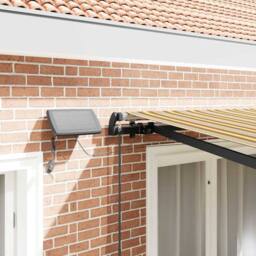Berkfield Home Manual Retractable Awning with LED Multicolour Stripe 350x250 cm in Yellow - thumbnail 4