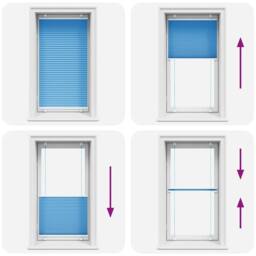 Berkfield Home Pleated Blind Blue 70x150 cm Fabric Width 69.4 cm Polyester - thumbnail 5
