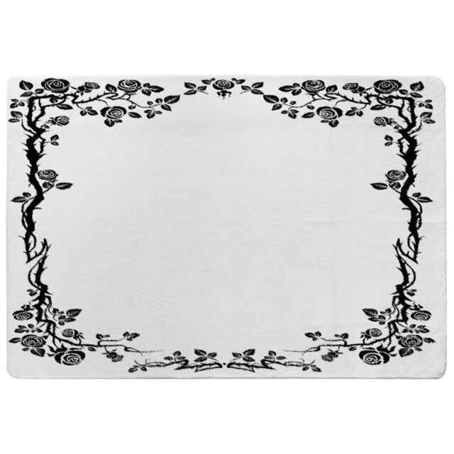 Benjamin Tate Design Rose & Vine Silhouette Designer Rug in Natural - Size: Large - image 1