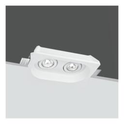 Netlighting MORGANA 2 Light Recessed Adjustable Downlight White 25.5x15.5x5.5cm - Size: 25.5x15.5x5.5 cm - thumbnail 2