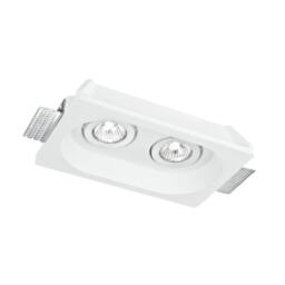 Netlighting MORGANA 2 Light Recessed Adjustable Downlight White 25.5x15.5x5.5cm - Size: 25.5x15.5x5.5 cm - thumbnail 1