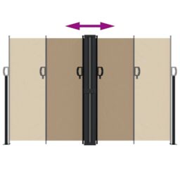 Berkfield Home Retractable Side Awning Taupe 160x1200 cm - thumbnail 5