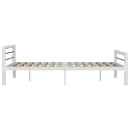 Berkfield Home Bed Frame White & Black Metal 180x200 cm Super King - thumbnail 4