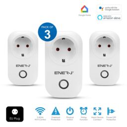 ENER-J WiFi Smart Plug EU Type with Energy Monitor (3pc pack) in White - thumbnail 2