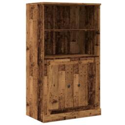 Berkfield Home Highboard Old Wood 60x35.5x103.5 cm Engineered Wood in Brown - thumbnail 1
