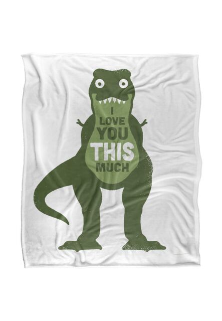 David Olenick Amourosaurus Silky Touch Super Soft Throw Blanket 152 X 127 cm in White - image 1