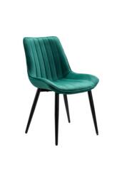Living and Home Set of 2 Upholstered Dining Chairs in Green - thumbnail 4