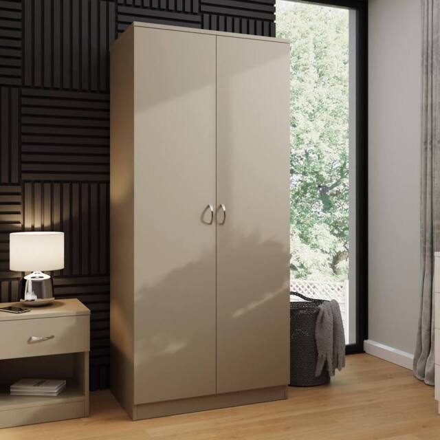 FWStyle Promo 2 Door Double Wardrobe Putty in Beige - image 1