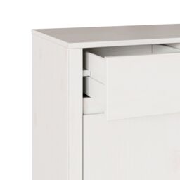 "Berkfield Home Sideboard ""DRAMMEN"" White 79x43x75, 5 cm Solid Wood Pine" - thumbnail 9