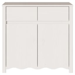 "Berkfield Home Sideboard ""DRAMMEN"" White 79x43x75, 5 cm Solid Wood Pine" - thumbnail 7