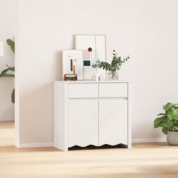 "Berkfield Home Sideboard ""DRAMMEN"" White 79x43x75, 5 cm Solid Wood Pine"