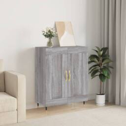 Berkfield Home Sideboard Grey Sonoma 69.5x34x90 cm Engineered Wood - thumbnail 2