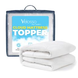 Velosso Cloud Hypoallergenic Mattress Topper in White - Size: Double - thumbnail 5