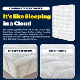 Velosso Cloud Hypoallergenic Mattress Topper in White - Size: Double - thumbnail 2