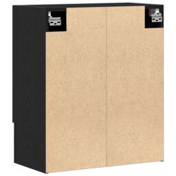 Berkfield Home Wall Cabinet Black Oak 60x31x70 cm Engineered Wood - Size: 60 x 31 x 70 cm - thumbnail 6