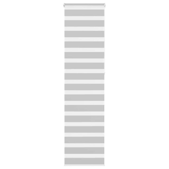 Berkfield Home Zebra Blind Light Grey 55x230 cm Fabric Width 50.9 cm Polyester - image 1
