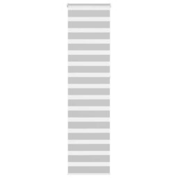 Berkfield Home Zebra Blind Light Grey 55x230 cm Fabric Width 50.9 cm Polyester - thumbnail 1