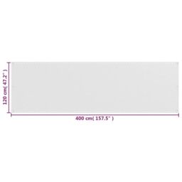 Berkfield Home Balcony Screen White 120x400 cm HDPE - thumbnail 5
