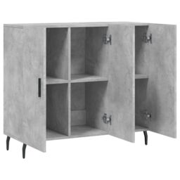 Berkfield Home Sideboard Concrete Grey 90x34x80 cm Engineered Wood - Size: 90 x 34 x 80 cm - thumbnail 5