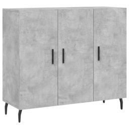 Berkfield Home Sideboard Concrete Grey 90x34x80 cm Engineered Wood - Size: 90 x 34 x 80 cm - thumbnail 2