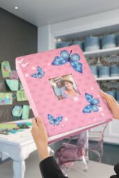 "Arpan Fashion Design 200 Holds Photo Album for 5""X7(13X18cm) Photo with Window (Cream-Flower) in Baby Pink - Size: 13X18 cm" - thumbnail 5