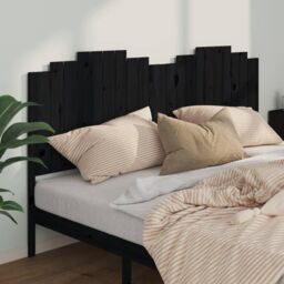 Berkfield Home Bed Headboard Black 206x4x110 cm Solid Wood Pine - Size: 206 x 4 x 110 cm - thumbnail 3