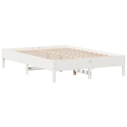 Berkfield Home Beautiful Bed Frame without Mattress White 140x200 cm Solid Wood Pine - thumbnail 6