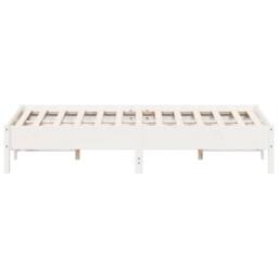 Berkfield Home Beautiful Bed Frame without Mattress White 140x200 cm Solid Wood Pine - thumbnail 5
