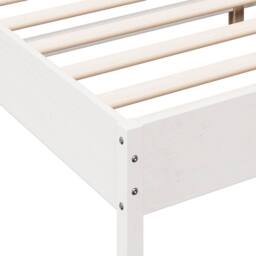 Berkfield Home Beautiful Bed Frame without Mattress White 140x200 cm Solid Wood Pine - thumbnail 7