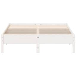 Berkfield Home Beautiful Bed Frame without Mattress White 140x200 cm Solid Wood Pine - thumbnail 4