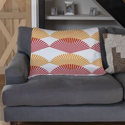 Benjamin Tate Design Geometric Sea Shells Blanket in Natural - Size: 120 cm x 150 cm - thumbnail 2