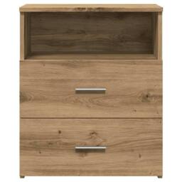 Berkfield Home Bedside Cabinets 2 pcs Artisan Oak 50x32x60cm Engineered Wood in Brown - Size: 50 x 32 x 60 cm - thumbnail 5
