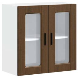 Berkfield Home Kitchen Wall Cabinet with Glass Door Porto Brown Oak - thumbnail 2
