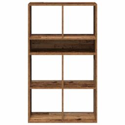 Berkfield Home Book Cabinet Old Wood 66x31x112 cm Engineered Wood - Size: 66 x 31 x 112 cm - thumbnail 4