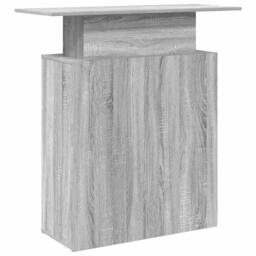 Berkfield Home Reception Desk Grey Sonoma 100x40x104 cm Engineered Wood - Size: 100 x 40 x 104 cm - thumbnail 7