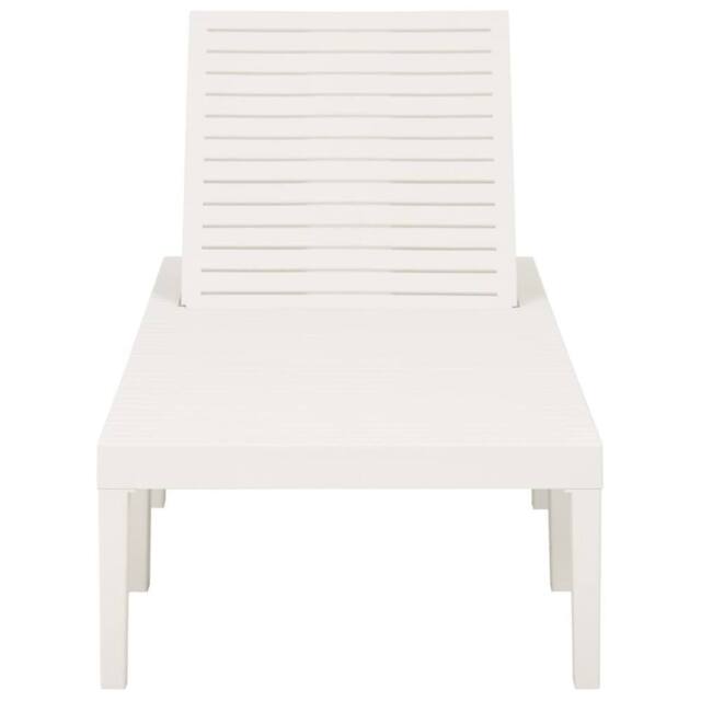 Berkfield Home Sun Lounger Plastic White - image 1