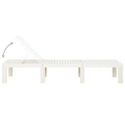 Berkfield Home Sun Lounger Plastic White - thumbnail 4