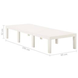 Berkfield Home Sun Lounger Plastic White - thumbnail 8