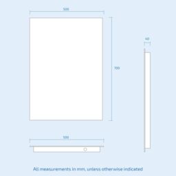 Nes Home Battery Operated LED Backlit Illuminated Bathroom Mirror in Metallic Silver - thumbnail 5
